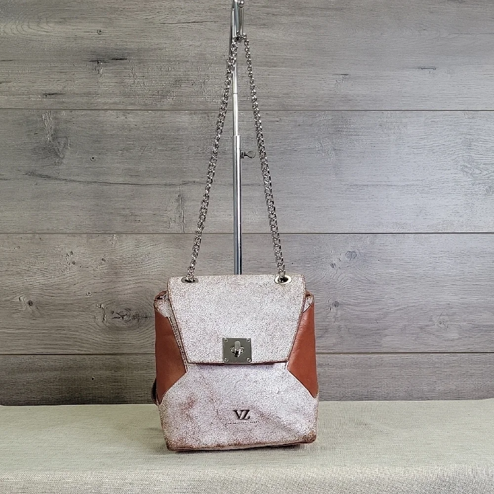 Womens Velez Brown Convertible Backpack Shoulder Bag Tote Purse
